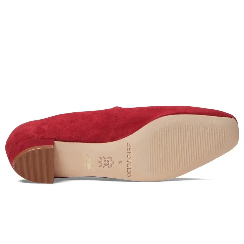 BERNARDO GABRIELA - SANDALS FOR WOMEN -LEATHER LININGA DARK RED 8.5 M